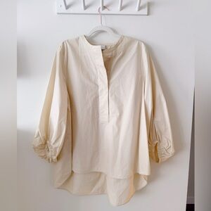 Banana Republic Adilah Poplin Cream Tunic L
